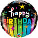 18 Inch Birthday Colorful Stripes Balloon Vibrant Striped Delight for Celebrations (5/Pk)