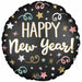 "Confetti Hny Satin Round Tablecloths - Pack Of 40"