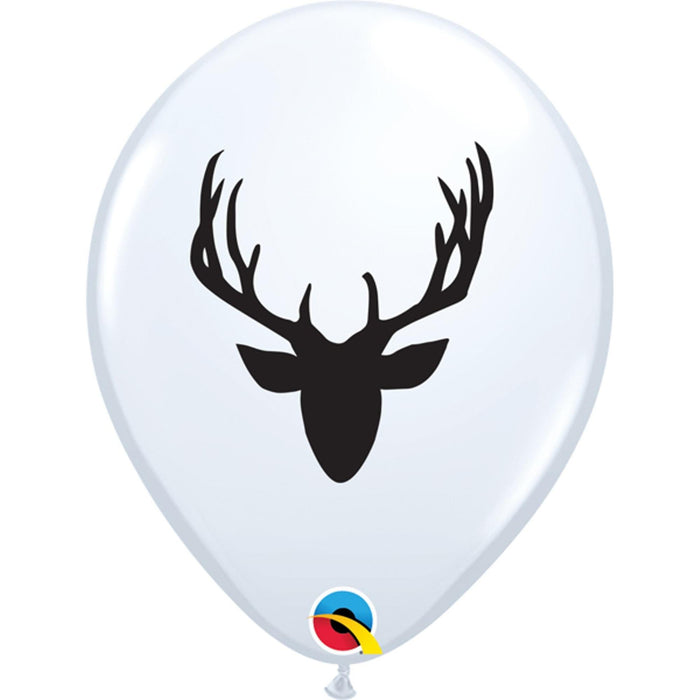 "Deer With Antlers - 11" White 2Side Holiday Decor (50/B)"