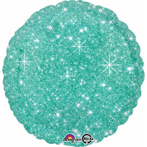 Faux Sparkle Green 18-Inch Round Balloon Pkg.