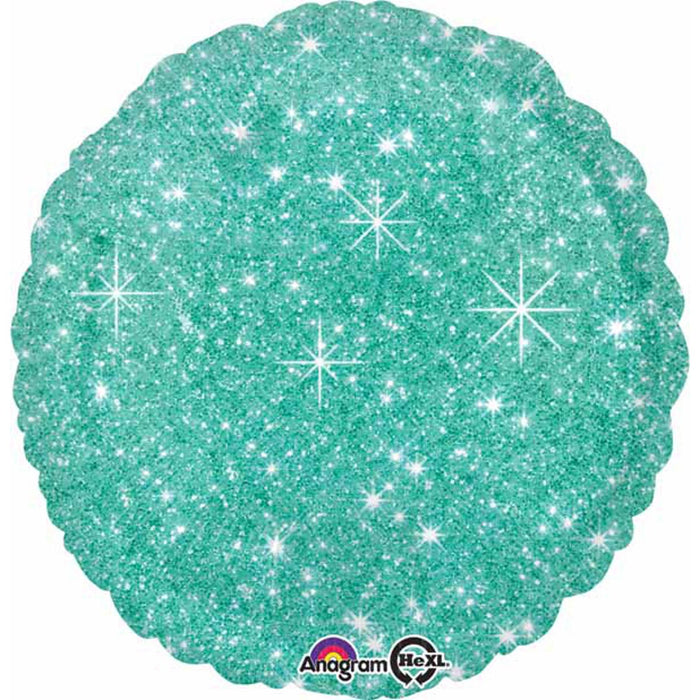 Faux Sparkle Green 18-Inch Round Balloon Pkg.