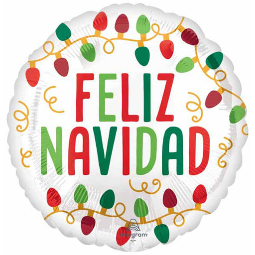 Feliz Navidad Christmas Lights Foil Balloon (5/pk)