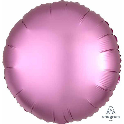 Flamingo Satin Luxe Pillow - 18" Round