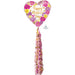 "Floral Pom Pom Airwalker Balloon - 84 Inches"