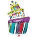 Funky Bday Cake Balloon - 37" Holo Shape P40 Flat