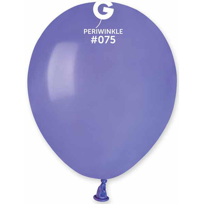Gemar 5" Periwinkle Latex Balloons (100/Bag) #075