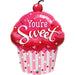 Giant Cupcake-Shaped Balloon - 35" You'Re Sweet Cupcake