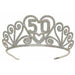 Radiant Jubilee Glittered Metal '50' Tiara in Silver (1/Pk)