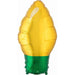 Gold Xmas Light Bulb Balloon - 18" Shape S50 Pkg 