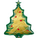 40" Christmas Tree Brushed Gold Foil Balloon (3/Pk)