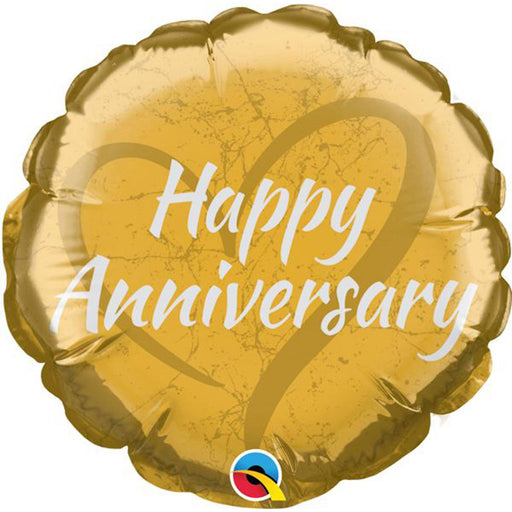 Gold Heart Foil Balloon For Anniversaries And Romantic Occasions.