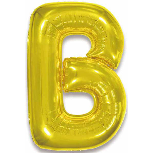 Gold Letter B 34" Foil Balloon.