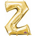 Gold Letter Z Balloon Shape Kit - 33" With L34 Pkg.
