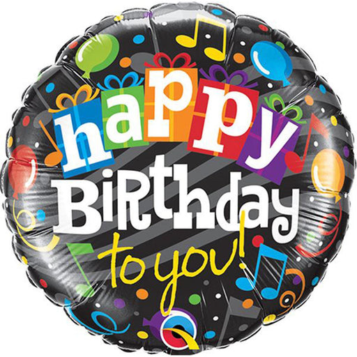A 9-inch air-fill balloon in multicolor, featuring the message "Happy Birthday To You" for a festive celebration