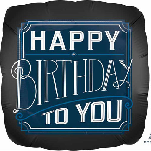 Happy Bday Man Square Foil Balloon (18", S40)