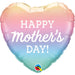 Mother's Day Pastel Ombre 18" Heart Balloon (5/Pk)
