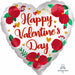 Hvd Roses Balloon Si 28" - Jumbo Hrt P32 Pkg
