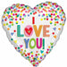 Ilu Rainbow Dots Heart Balloon Package (40 Pack)