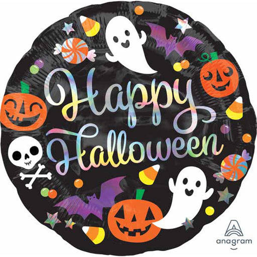 Iridescent Halloween Pumpkin Foil Ballon - 18"