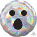 Iridescent Ghost Face Halloween Foil Balloon - 18"