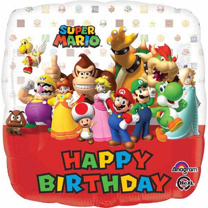 "Mario Bros Happy Birthday Balloon Package"