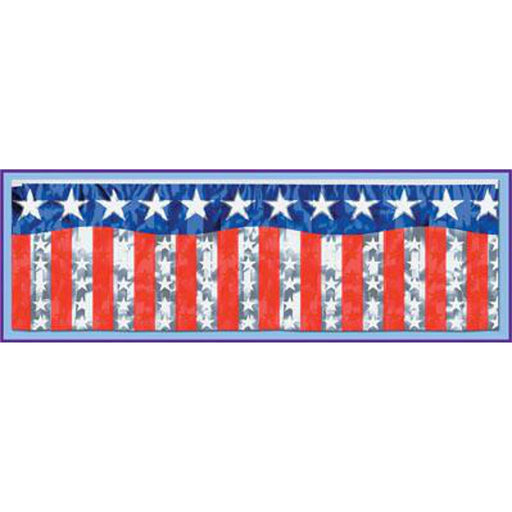 "Metallic Stars & Stripes Banner - Perfect For Patriotic Celebrations!"