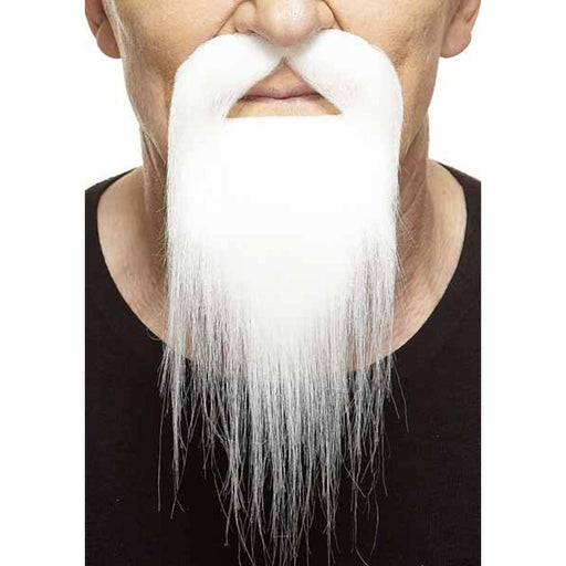 Moustache & Beard - White