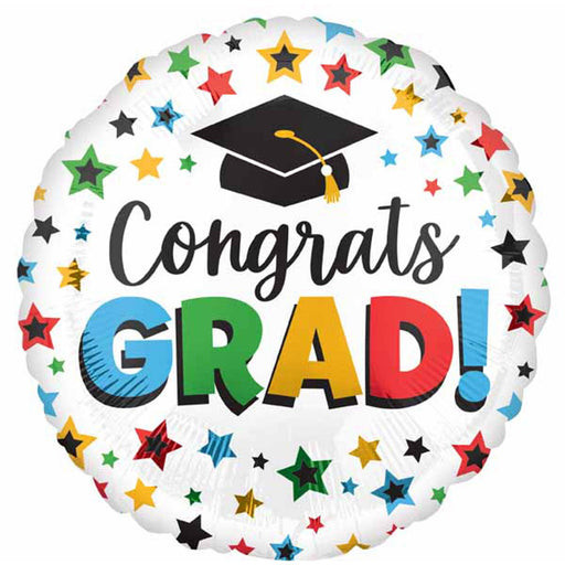 Multi-Coloured Graduation Jumbo Helium Balloons (Pack Of 32)