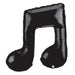 Music Note Double - Black 40" Foil Balloon