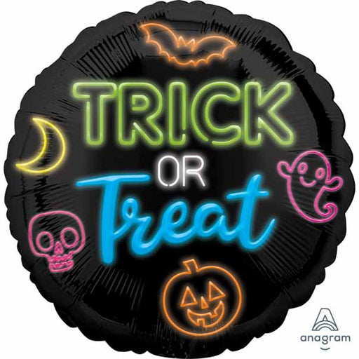 Neon Trick Or Treat Halloween Foil Balloon - 18" 