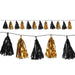Timeless Black & Gold Metallic Tassel Garland (3/Pk)