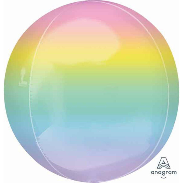 Pastel Ombre Orbz 16" Foil Balloon (3/Pk)