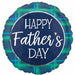 Happy Fathers Day Checks Round 18" Foil Balloon (5/Pk)