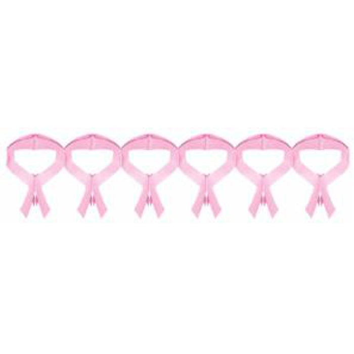 Pink Ribbon Garland - 9" X 12'