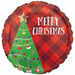 "Plaid Xmas Tree Wreath With 40 Lights"