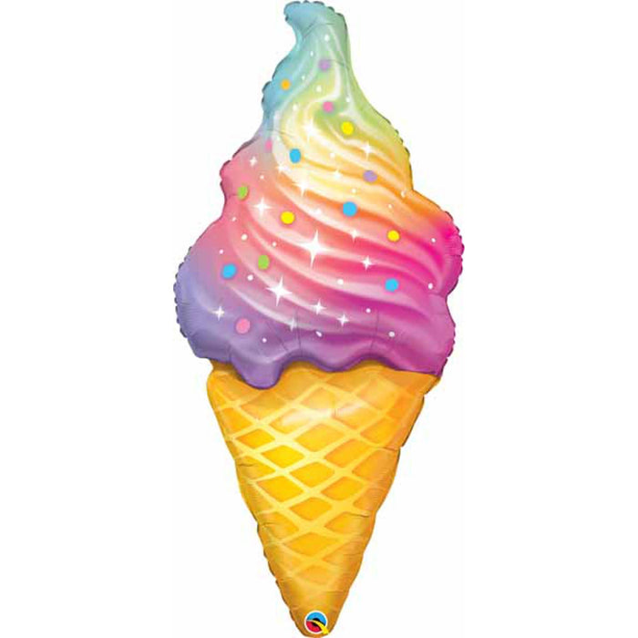 Rainbow Swirl Ice Cream Inflatable (45" Shape Package)