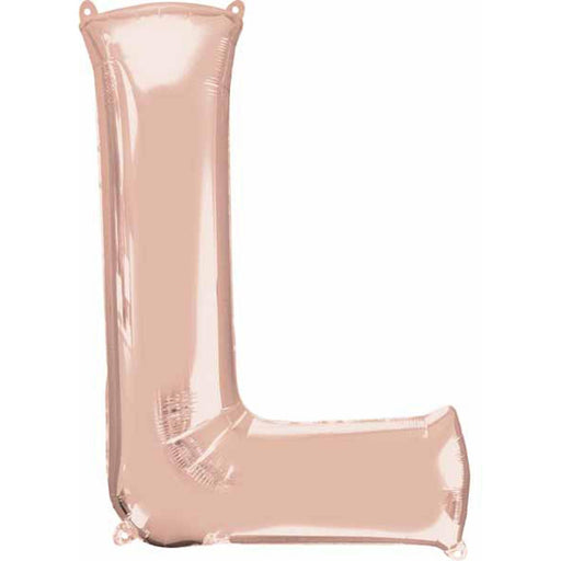 Rose Gold Letter L Shape Decoration - 32" Height (L34 Pkg)