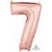 "Rose Gold Number #7 Balloon Shape Package"