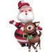Santa & Reindeer 48" Airwalker Balloon.