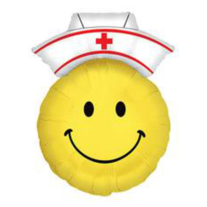 Smiley Nurse Foil Balloon - 28 Inch Flat Shape (B)