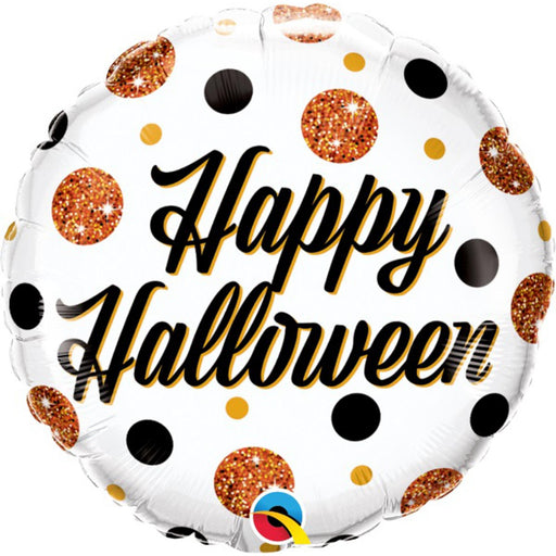 "Sparkly Dots Halloween Tablecloth - 18 Inch Round"