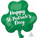 St Patty Dy Shamrock Foil Balloon - 18" Flat Shape S30.