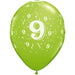 Trendy #9 Confetti Balloons (50 Pack)