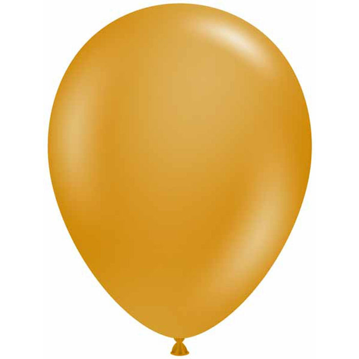 "Tuftex Gold Metallic Balloons - Pack Of 50 (17")"