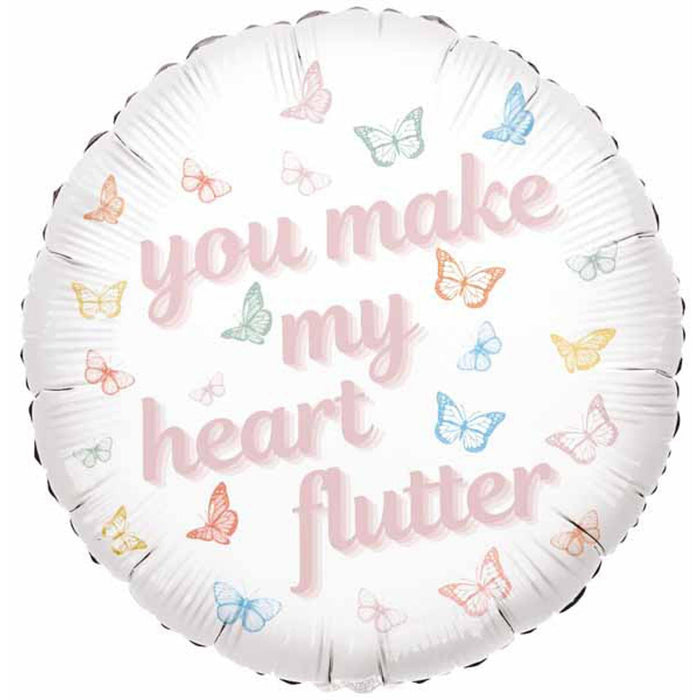 "Tuftex Heart Flutter Foil Balloon - 18 Inch"