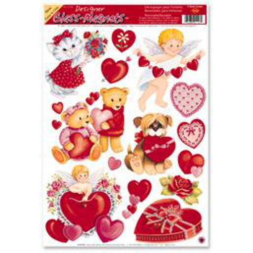 Valentine Clings - 13/Pk 12"X17"