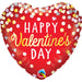 "Vibrant Red Heart Confetti Balloon - 18""