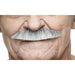 White/Grey Moustache - Costume Accessory