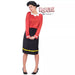 Olive Oyl Popeye Costume - Ladies M/L (Size 10/14) (1/Pk)