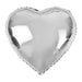 10-inch Silver Heart-Shaped Foil Balloon - Shimmer & Confetti